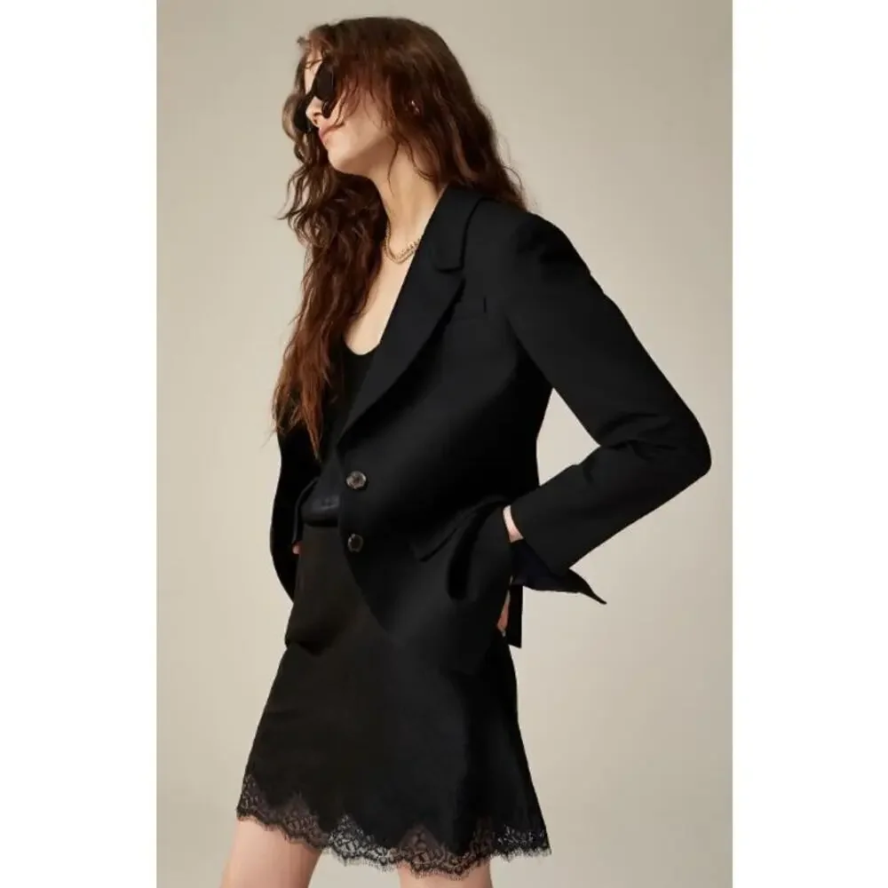 JCrew Women's Classic Madelyn Four-Season Stretch Blazer CC289 Black Size 12 NWT